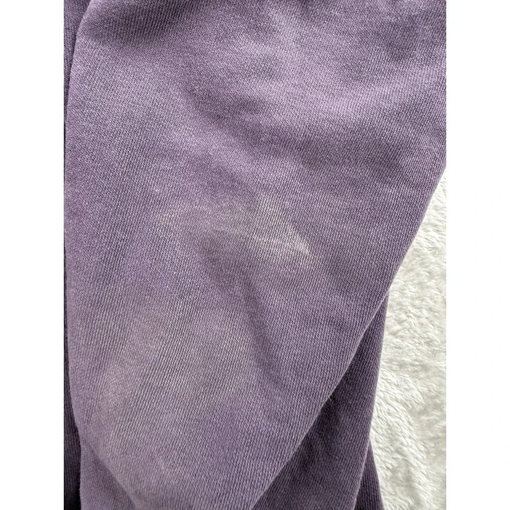 The North Face Hoodie Men's M Purple Box Logo Pullover Sweatshirt Distressed